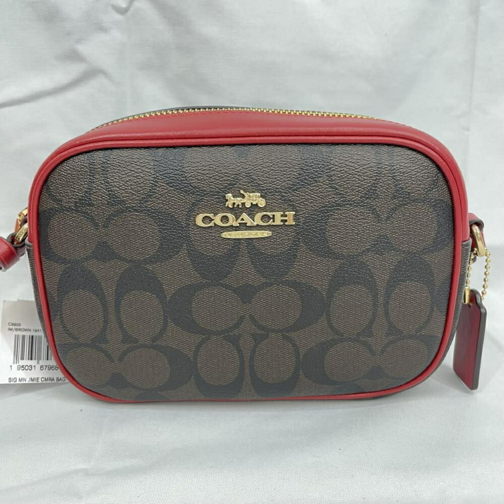 COACH Signature Mini Jamie Camera Bag Shoulder Red